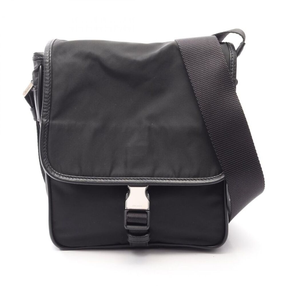 PRADA VIAGGIO Nylon Saffiano Leather Shoulder Bag